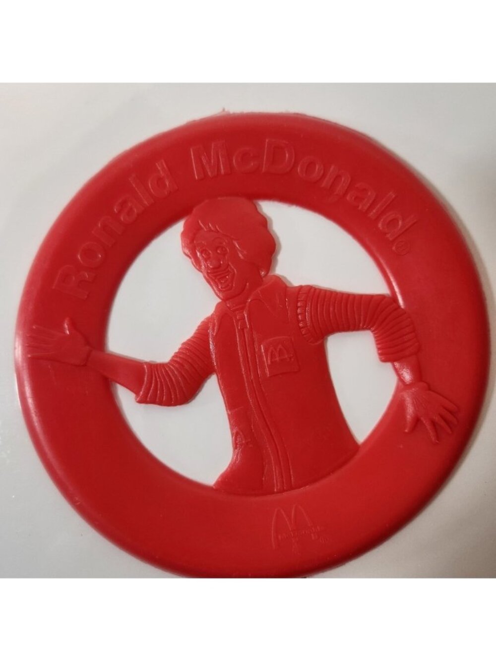 Vintage 1993 Ronald McDonald Red Flying Disc Toy McDonald's Collectible 5.5"